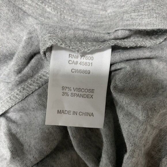 chaser womens solid gray long sleeve top t shirt medium - Picture 4 of 5